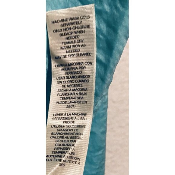 Chicos 3 Womens XL 16 Button Front Flap Pockets Short Sleeve Silky Textured - Picture 7 of 9